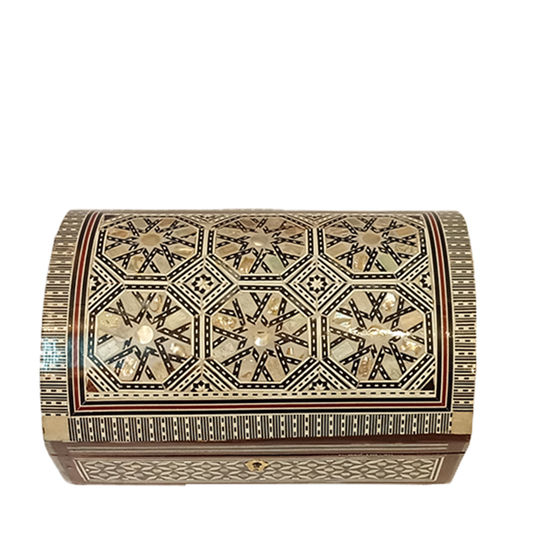 Wooden Box Handcrafted by Shell coffin shape (No4)