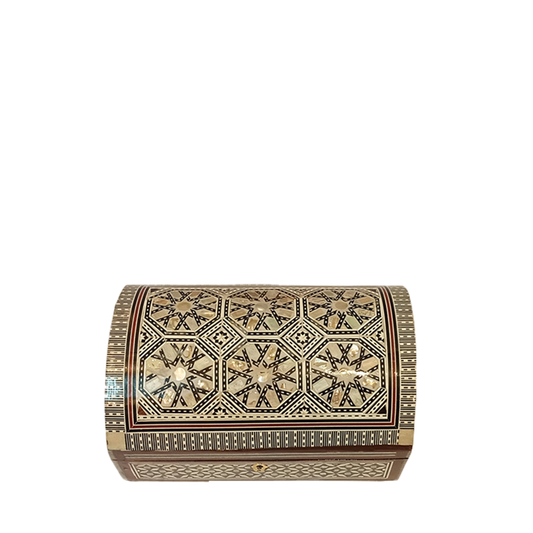 Wooden Box Handcrafted by Shell coffin shape (No1)