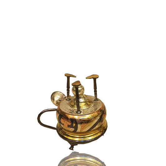 Copper Alcohol Burner with legs Small size (engraved)
