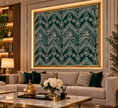 Load image into Gallery viewer, The inner fabric of the Kaaba - Kiswah - Calligraphy - Handmade - Green