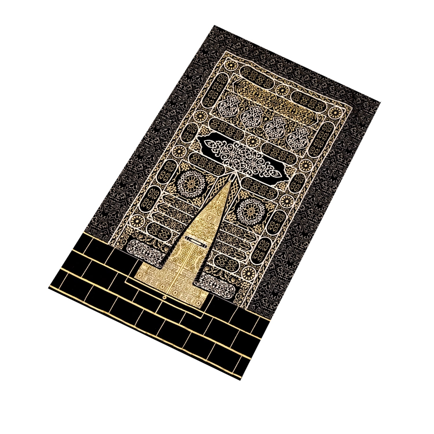 Prayer Rug Kaaba's Keswah style with Sponge - 1 CM (code10)