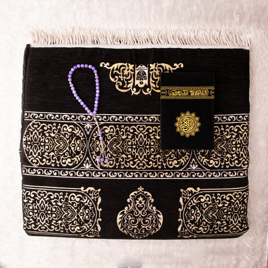Loloa Offer2 ( Prayer rug Keswah + Quran Keswah + Rosary Agate Stone) - Code 02