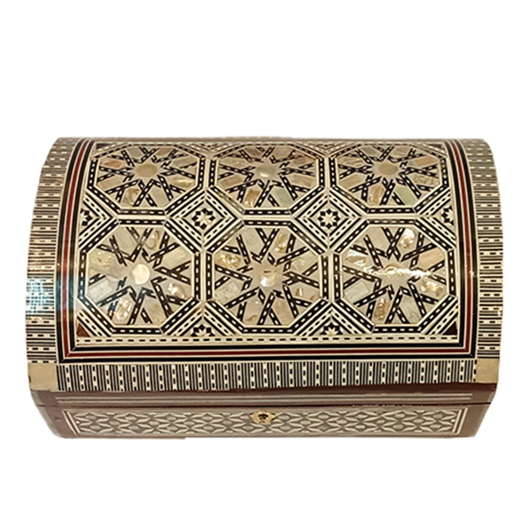 Wooden Box Handcrafted by Shell coffin shape (No5)