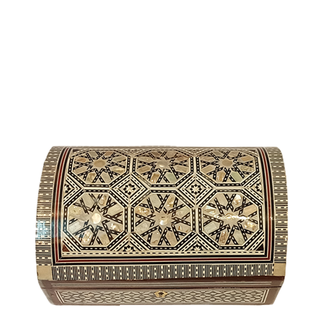 Wooden Box Handcrafted by Shell coffin shape (No3)
