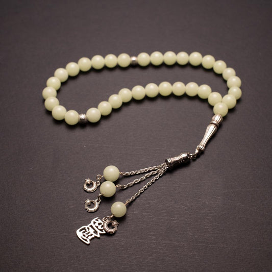 Rosary Of Power Stone with Metal Tassel 33 Beads (Code: RAS15)