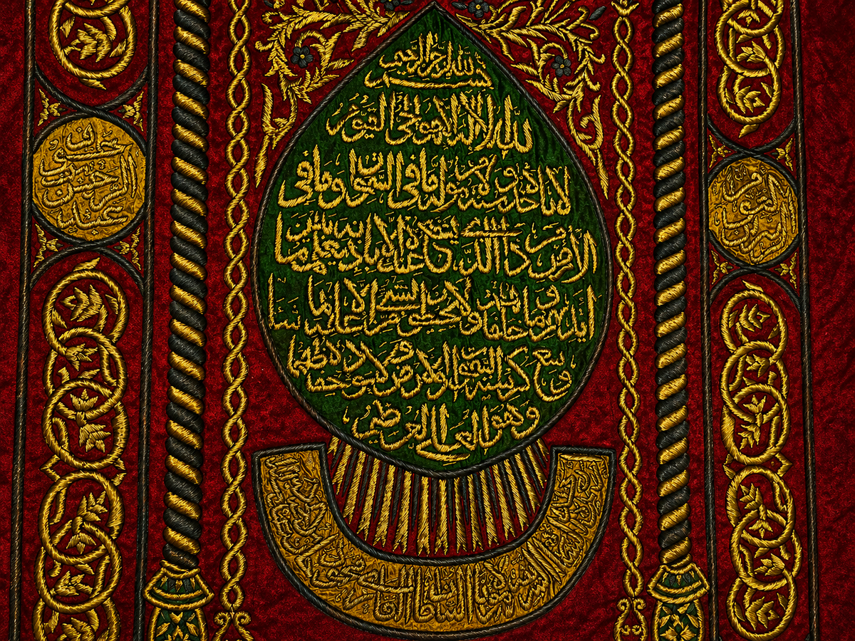 Handmade Ottoman Bab Al-Salam Curtain – Prophet’s Chamber Textile – Islamic Art