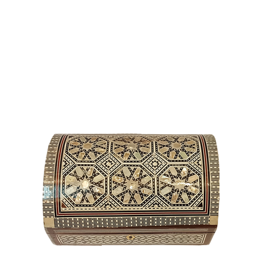 Wooden Box Handcrafted by Shell coffin shape (No2)