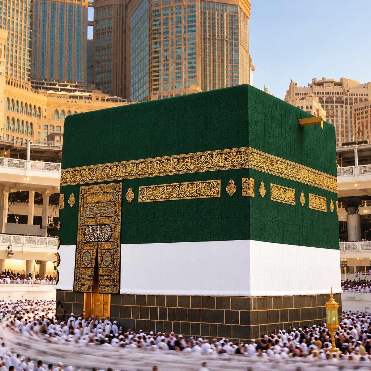 The inner fabric of the Kaaba - Kiswah - Calligraphy - Handmade - Green
