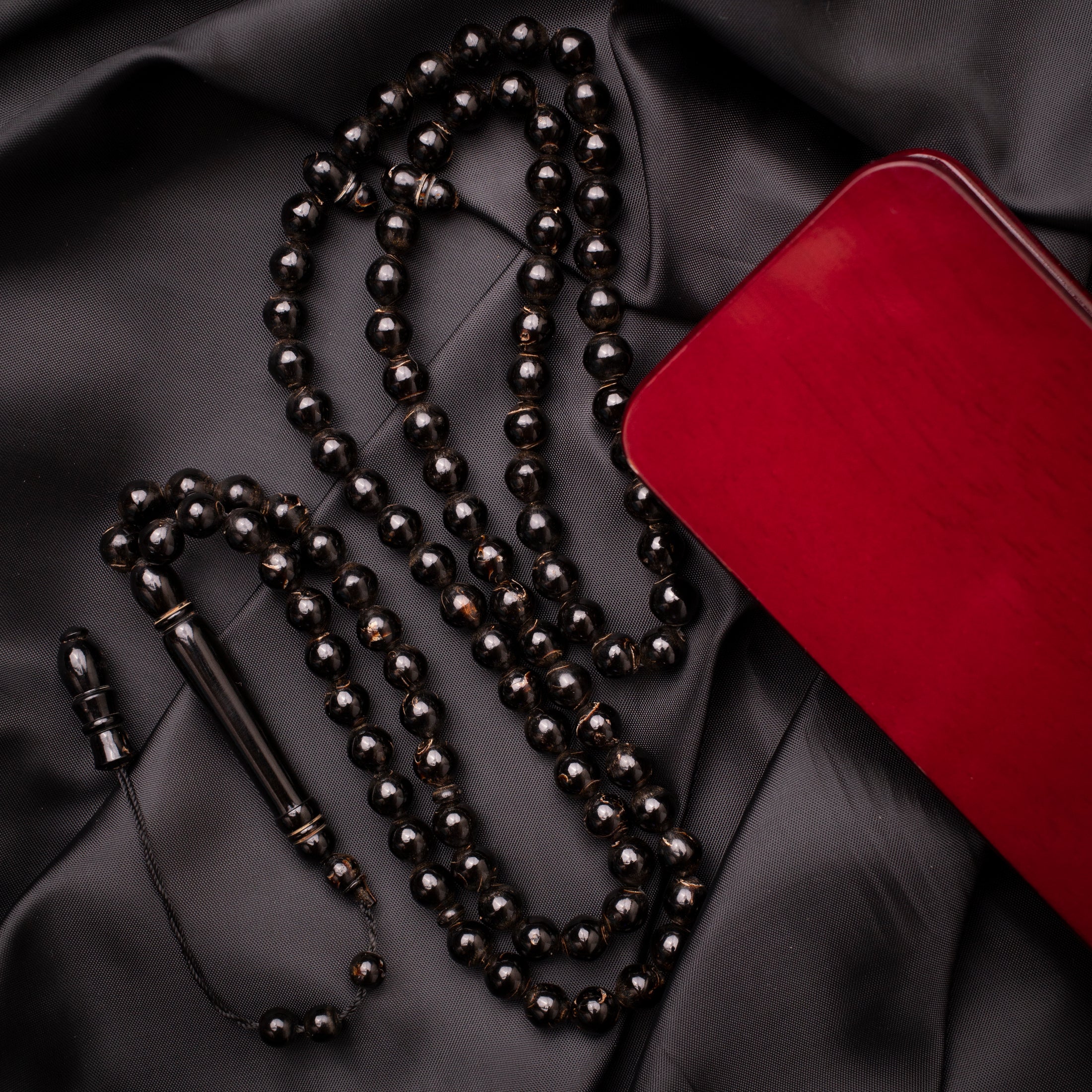 Rosary of Black Coral (Yusr) 99 Beads (Code: RYW05)