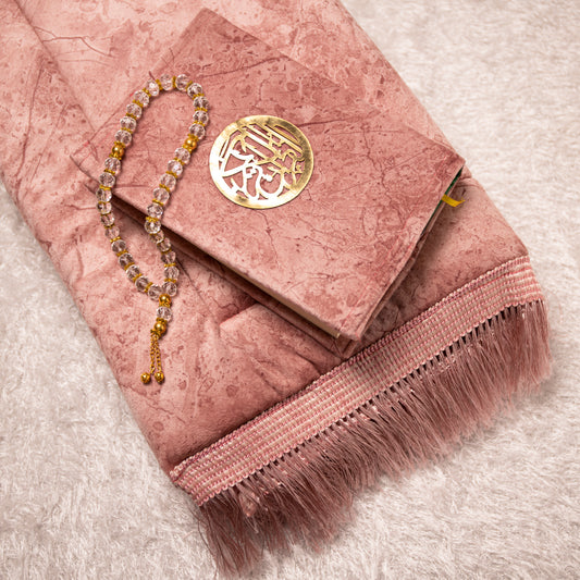 Loloa Offer4 ( Prayer rug + Quran + Rosary) - Simon color
