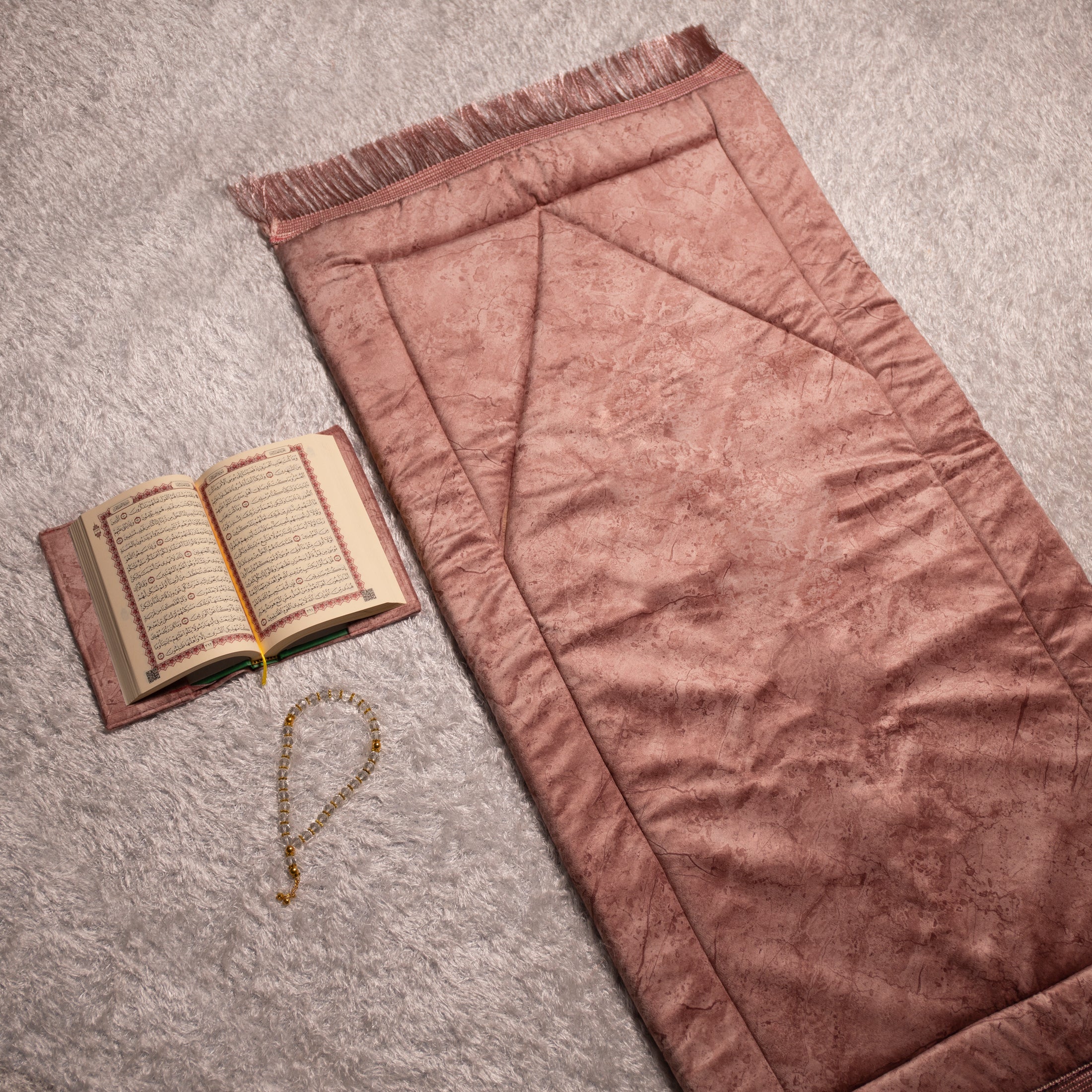 Loloa Offer4 ( Prayer rug + Quran + Rosary) - Simon color