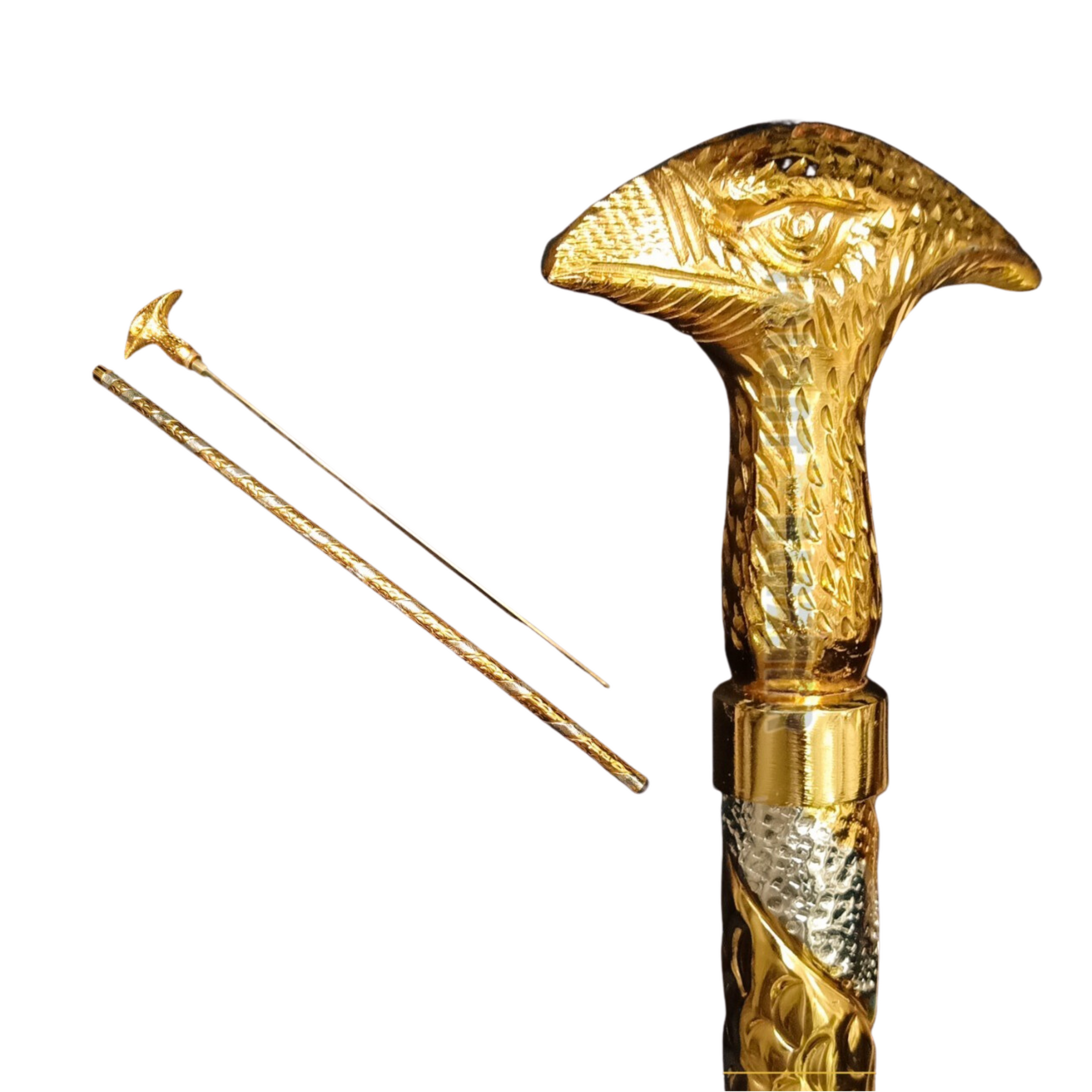 Walking Cane Copper with Gold & Sliver (Code: MC03)