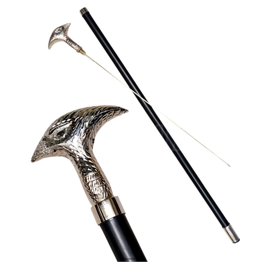 Walking Cane Metal with Copper & Silver Hand (Code: MC08)