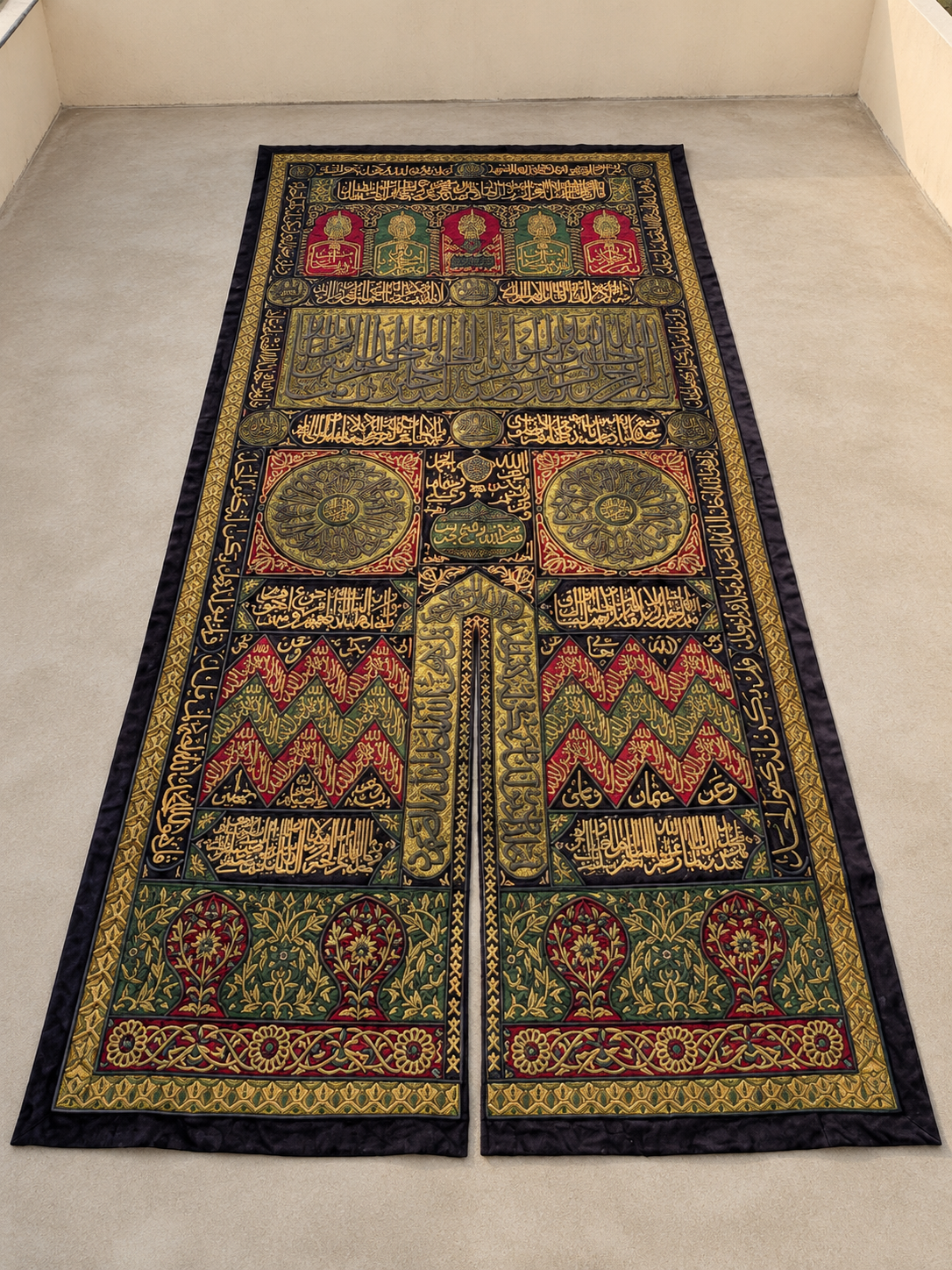 A Monumental Tribute to the Ottoman-Era Kaaba Door Curtain