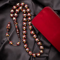 Load image into Gallery viewer, Rosary of Natural Coc Wood with Silver & Stones 33 Beads (Code: RCP03)
