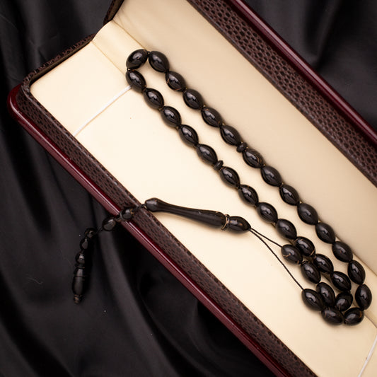 Rosary of Black Coral (Yusr) 33 Beads (Code: RYW02)