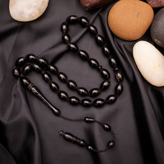 Rosary of Black Coral (Yusr) 33 Beads (Code: RYW02)