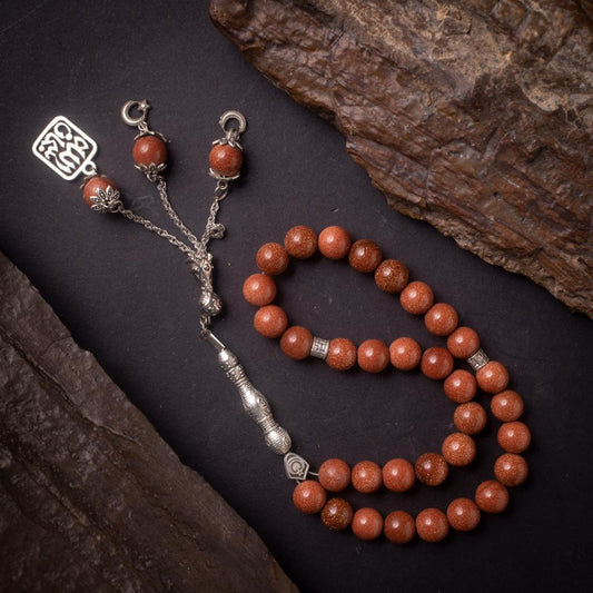 Rosary Of Stellar Agate Stone 33 Beads (Code: RAS14)