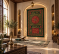 تحميل الصورة في معرض الصور, Ottoman-Style Prophet’s Chamber Curtain – Description of Prophet Muhammad (PBUH) | Handcrafted Silk Textile
