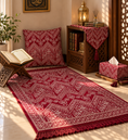 Load image into Gallery viewer, The inner fabric of the Kaaba - Kiswah - Calligraphy - Handmade - Red

