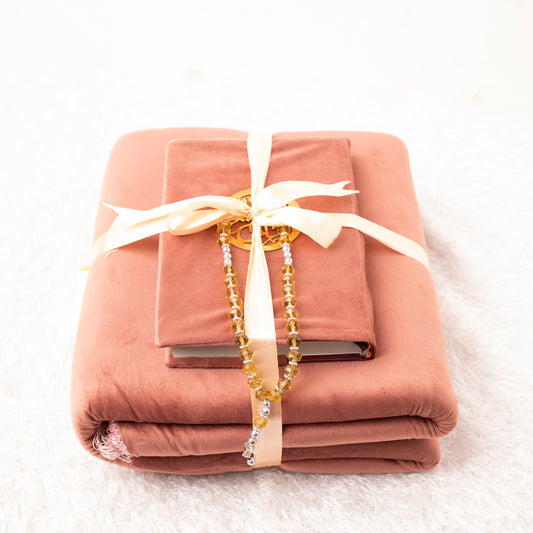 Loloa Offer1 ( Prayer rug + Quran + Rosary) - Simone Powder color